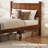 Farmhouse Bed Frame with Headboard and Footboard, Wood Platform Bed with Tall Legs and Underbed Storage, No Box Spring Needed, Dark Walnut, Twin-1636744224-1636744228