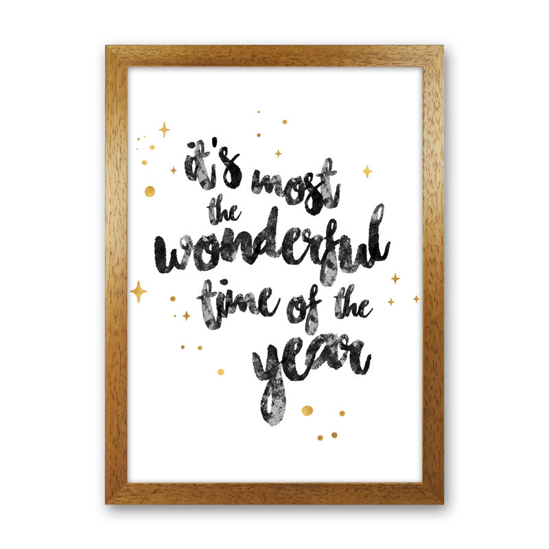 Wonderful Time No 1 - Print, 34cm H x 25cm W x 3cm D, Brown Framed