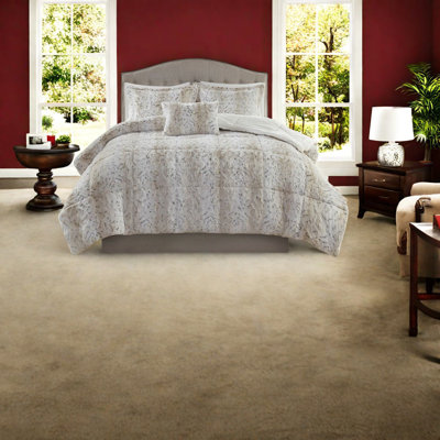 Ensemble de literie luxueuse en fausse fourrure, polyester, confort douillet, usage domestique