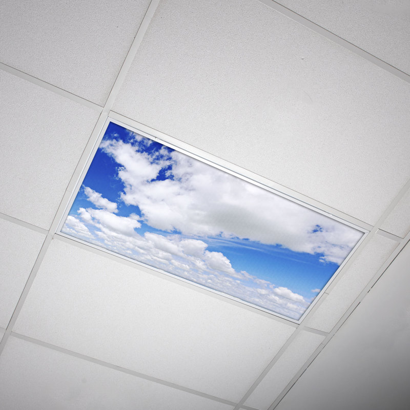 Couvre-lampes fluorescents Cloud Classroom pour plafonniers - pour luminaire 2 x 4 - par Octo Lights