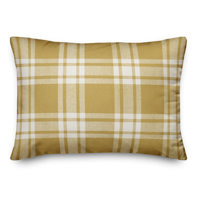 Distress Plaid 17 Outdoor Throw Pillow