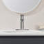 Robinet de salle de bain à poignée simple en nickel brossé avec plateforme pour 1 ou 3 trous, robinet de meuble-lavabo avec deux tuyaux de 9/16 po-121292221