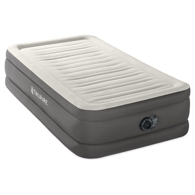 Intex TruAire Luxury Air Mattress w/ Fiber Tech & Built In Electric Pump, 2 Pack