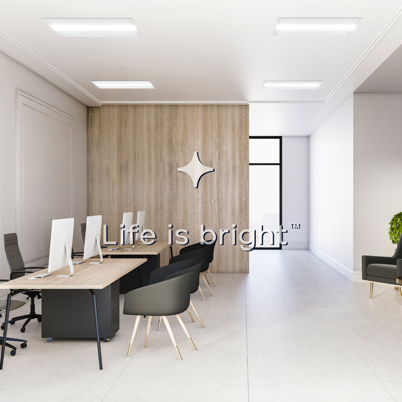 Luminaire DEL luxueux 2 pi 4 pi LUXRITE, panneau de panier central, 5CCT (3000K-6000K), 30W-72W, 3750-9000LM, 0-10V à intensité variable, 120-277V ETL DLC Premium, paquet de 2