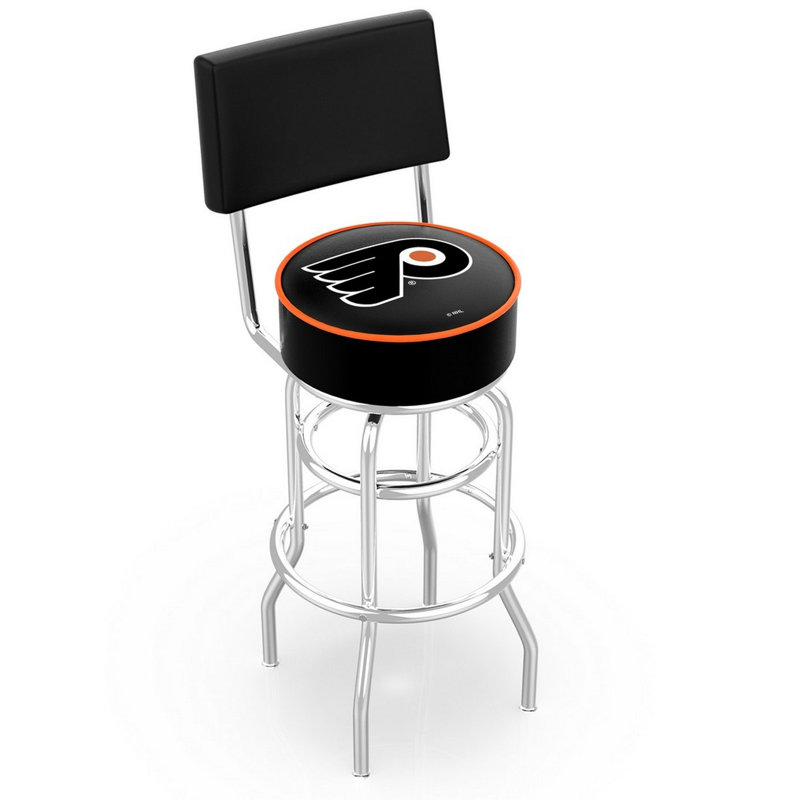 NHL Swivel 25" Counter Stool, Philadelphia Flyers- Black