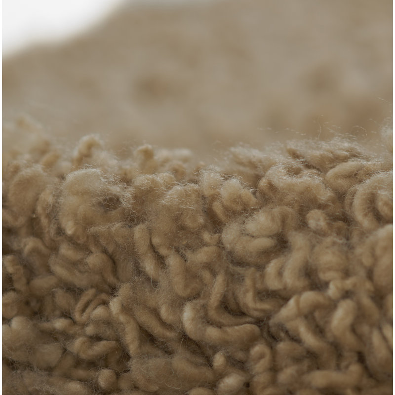 Wool Area Rug in Brown, Rectangle 5' x 8'