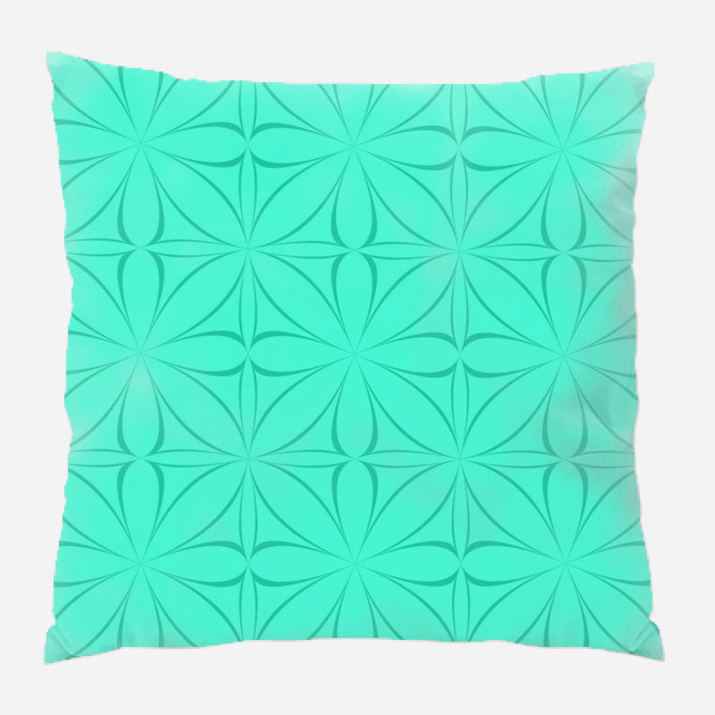 Coussin cyan
