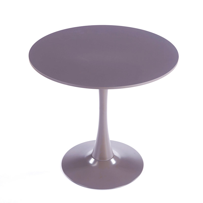 31.5" GREY COLOR TOP Tulip Table Mid-Century Dining Table For 2-4 People With Round Mdf Table Top, Pedestal Dining Table, End Table Leisure Coffee Table