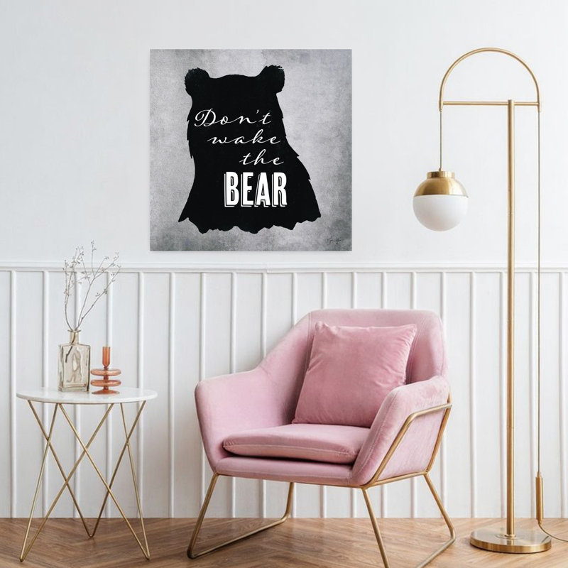 «Don't Wake The Bear», art animalier contemporain, H 32 po x l 32 po