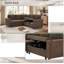 76" Nubby Textured L-Shape Sleeper Sectional with Hidden Storage, Cup Holders & Side Pockets-133227576