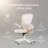 Ergonomic, breathable mesh office chair with lumbar support, reclining backrest, sturdy base, and quiet casters (khaki)
