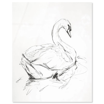 «Graceful Swan I», reproduction d'art acrylique sur toile par Art Remedy