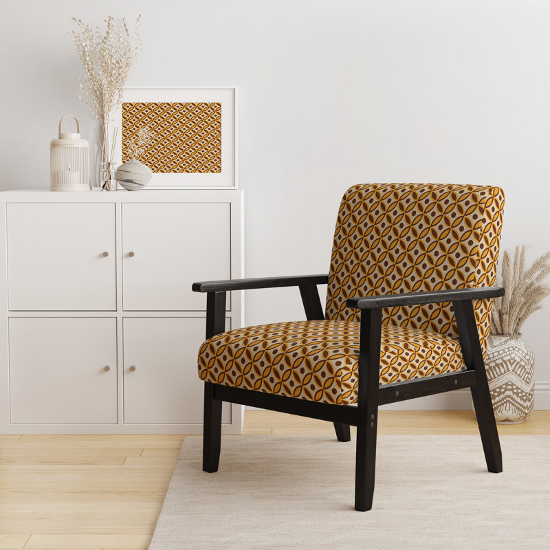 «Idrena - Retro Ornament Design V - Fauteuil rembourré Mid-Century