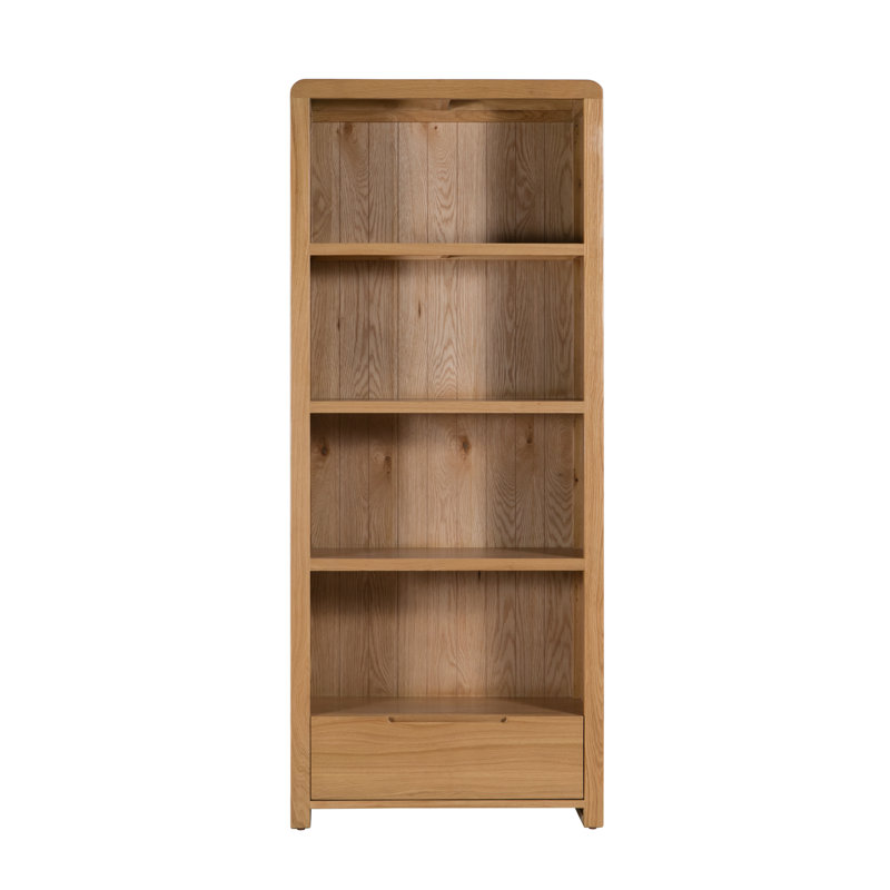 Bruner 190cm H x 80cm W Solid Wood Standard Bookcase