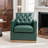 Azib 31'' Wide Genuine Leather Top Grain Leather Swivel Armchair-777011264