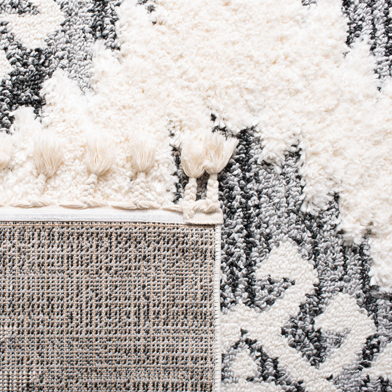 Tapis ikat gris Imraan Purtell, Rectangle 4 pi x 6 pi
