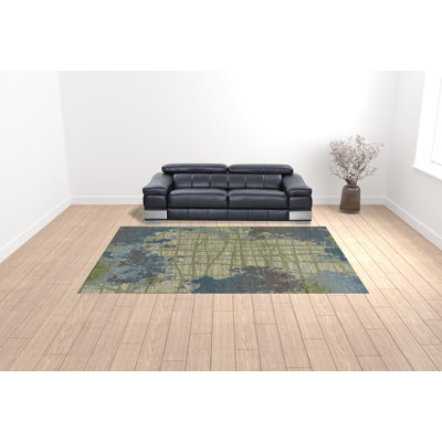 Tapis vert / bleu