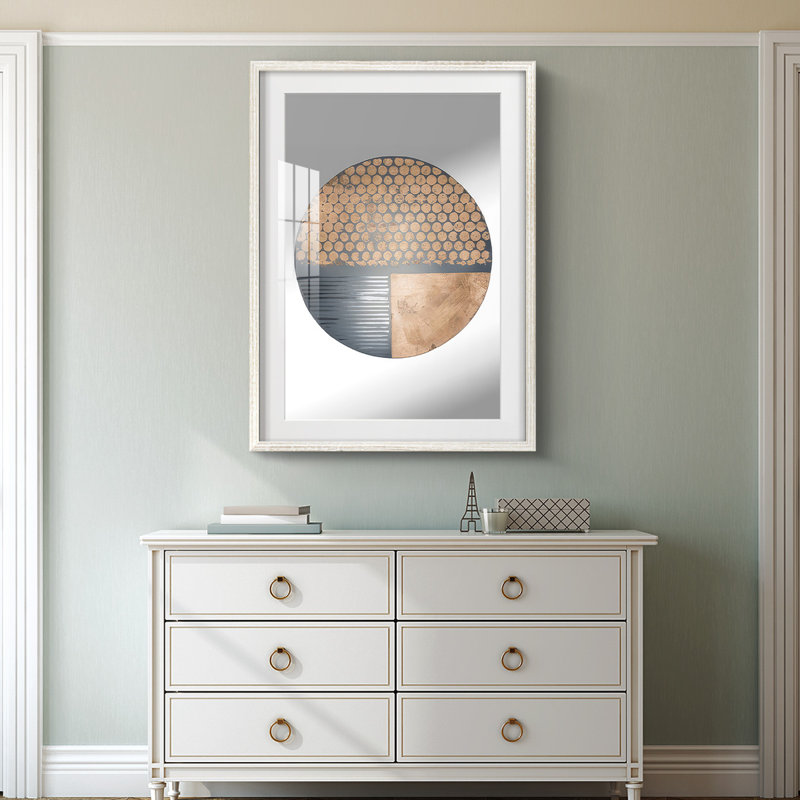 Printed Copper Orbit IV -Framed Print
