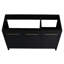 Meuble-lavabo noir autoportant de 48 po en châtaignier noir - Design moderne avec porte et rangement spacieux dans un style élégant à fermeture douce