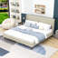 Lit plateforme tapissier avec structure en bois-1807865309