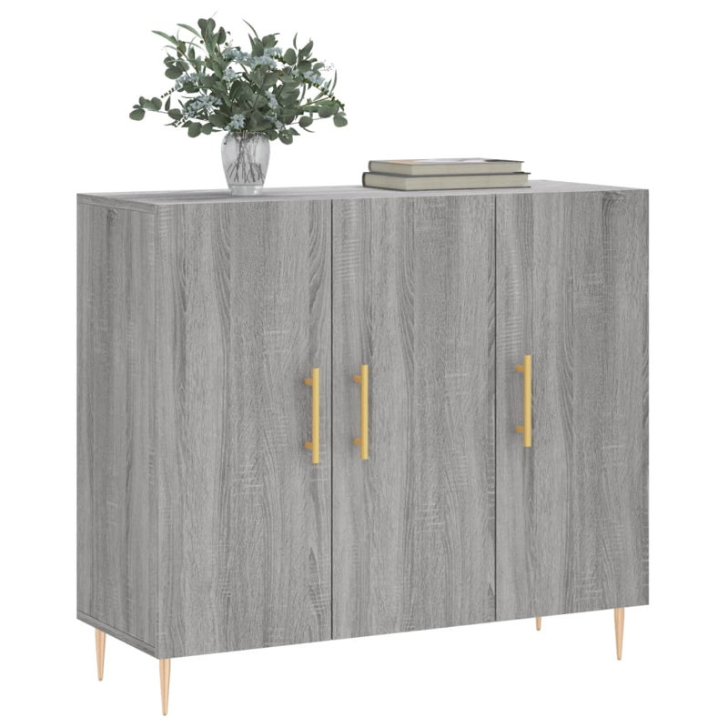 Birgit Iron 3 - Door Rectangle Accent Cabinet, Grey Sonoma