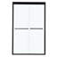 Cabine de douche double coulissante noire matte, 48 po x 76 po, porte haute avec verre trempé et garniture de finition moderne