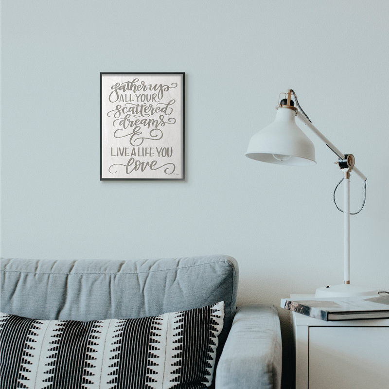 « live a live you love white white family », impression, Giclée encadrée noir minuit, H 11 po x l 14 po