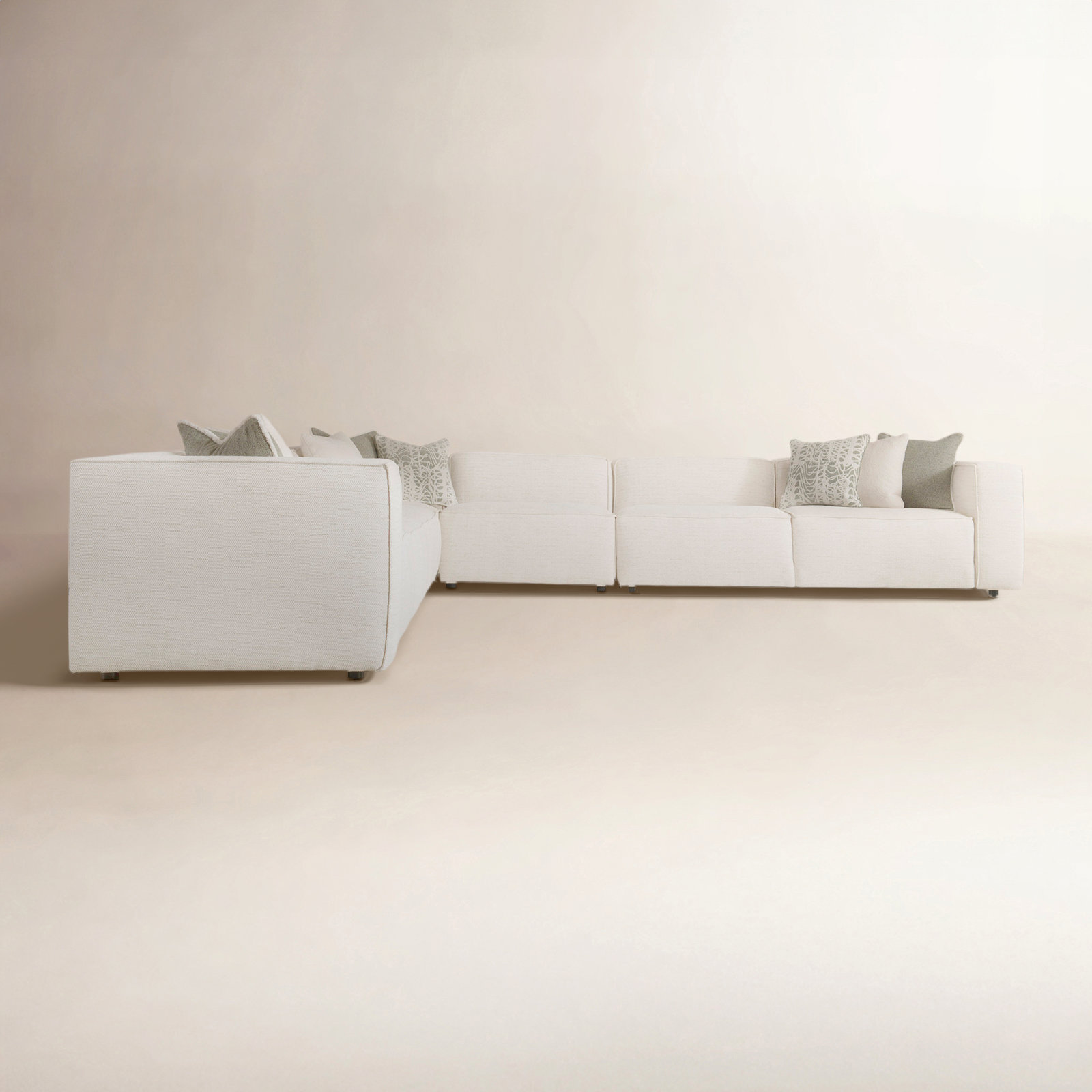 Bernhardt Bliss Fabric Sectional, 28" H x 160.5" W x 160.5" D, 7
