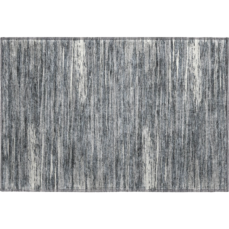 Premium Machine Washable Prisco Gray Rug, Rectangle 1'8" x 2'6"