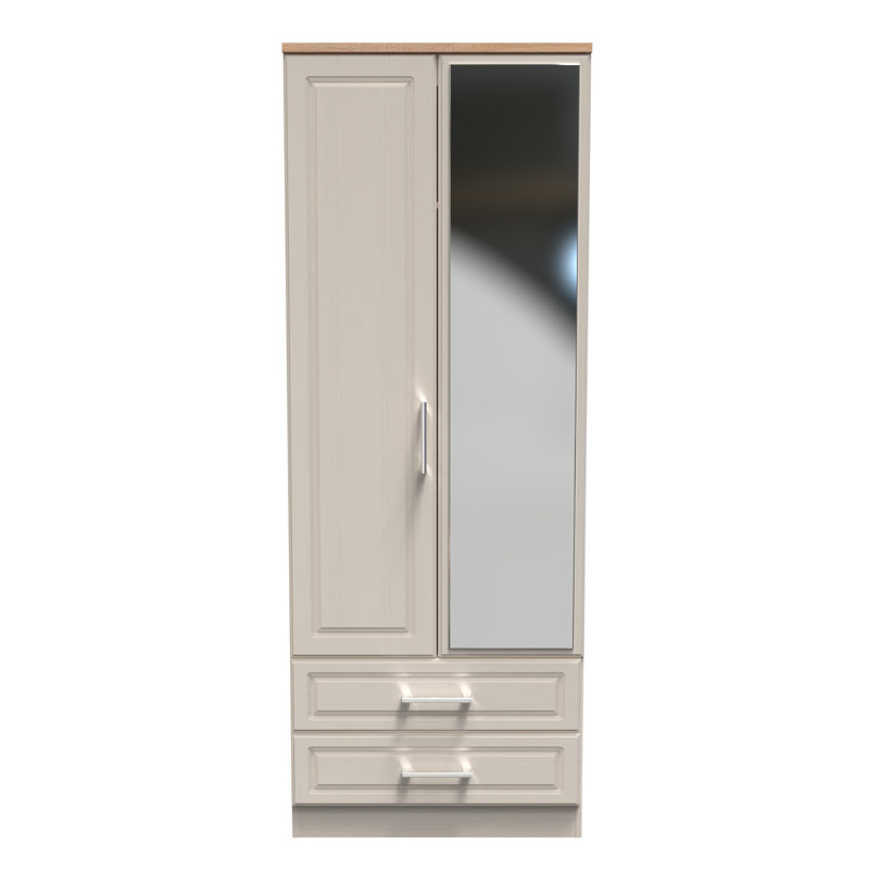 Aalysia Manufactured Wood Wardrobe, Kashmir Ash/Modern Oak