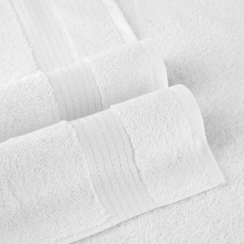Elegant Comfort 100% Turkish Cotton 4-Piece Towel Set – Ultra Soft, Highly Absorbent, Quick Dry Bathroom Towels, White