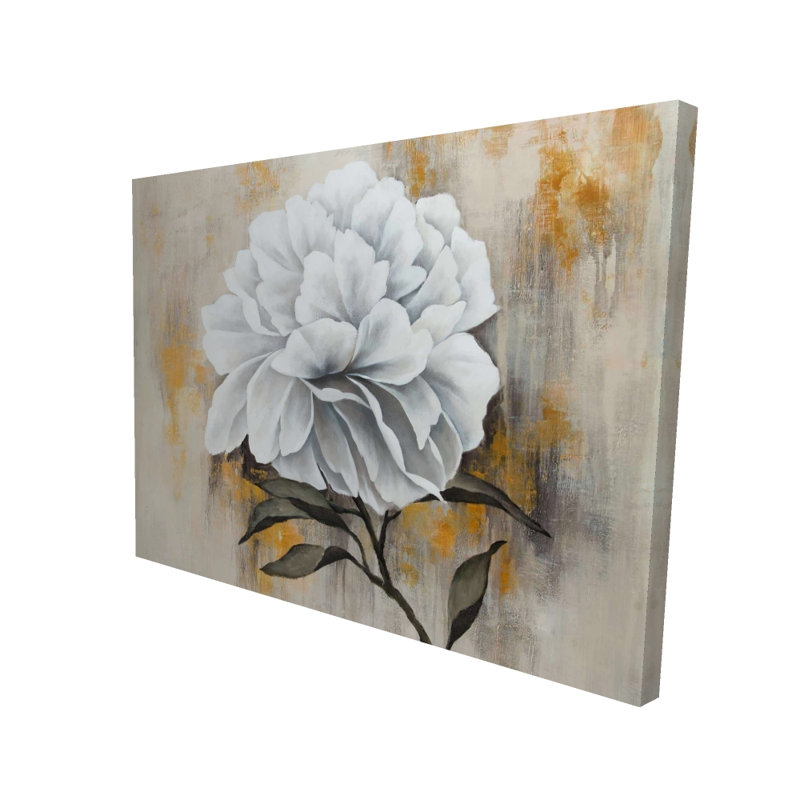 White Peony | Office Floral Canvas for Home Decor