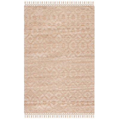 Tapis à motif géométrique en jute / laine / coton Avaah