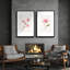 Art mural encadré, rétro, antique, classique pour chambre à coucher - 24 po x 36 po x 2 panneaux-1770408832-1770408847