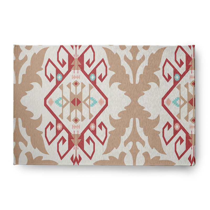 Chenille Ikat Indoor Rug, Rectangle 4' x 6'