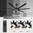 84" / 100" Modern Industrial Dimmable Ceiling Fan with LED Lights and Remote Control, 6-Speed Reversible DC Motor, 3 Color Lights, Timer, 7 Extra Large Aluminum Blades-2038115696-2044234271