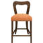 Tabourets de comptoir en noyer de 2, bois d'hévéa de haute qualité, dossier légèrement incurvé pour le soutien, maisons contemporaines esthétiques modernes 2, structure, espace de vie de style ergonomique-165236789-165236792