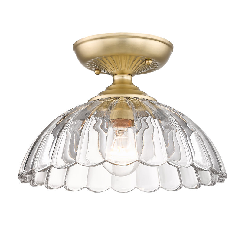 Stanton Iberville Glass Semi Flush Mount, Brushed Champagne Bronze