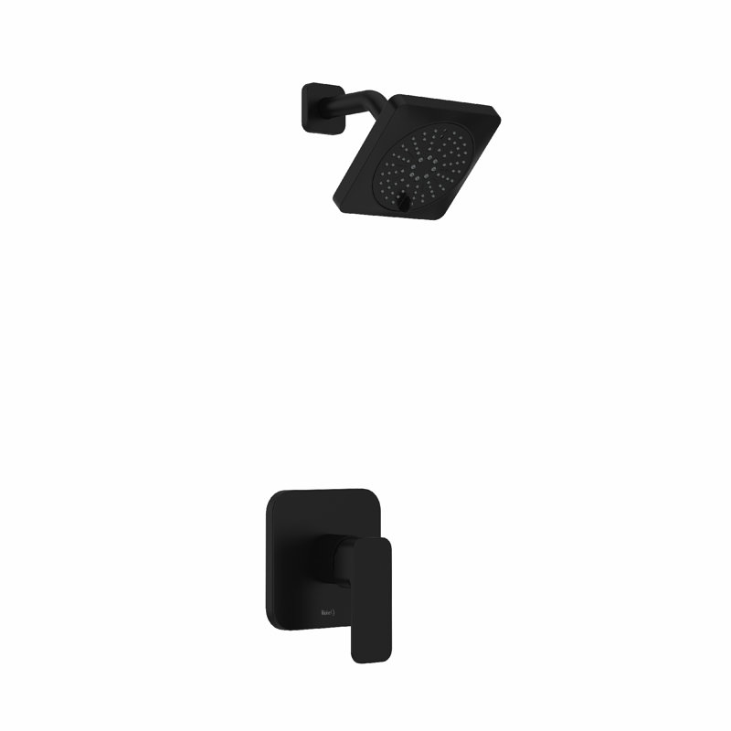 Equinox Pressure Balanced Complete Shower System with Rough-in Valve, Black