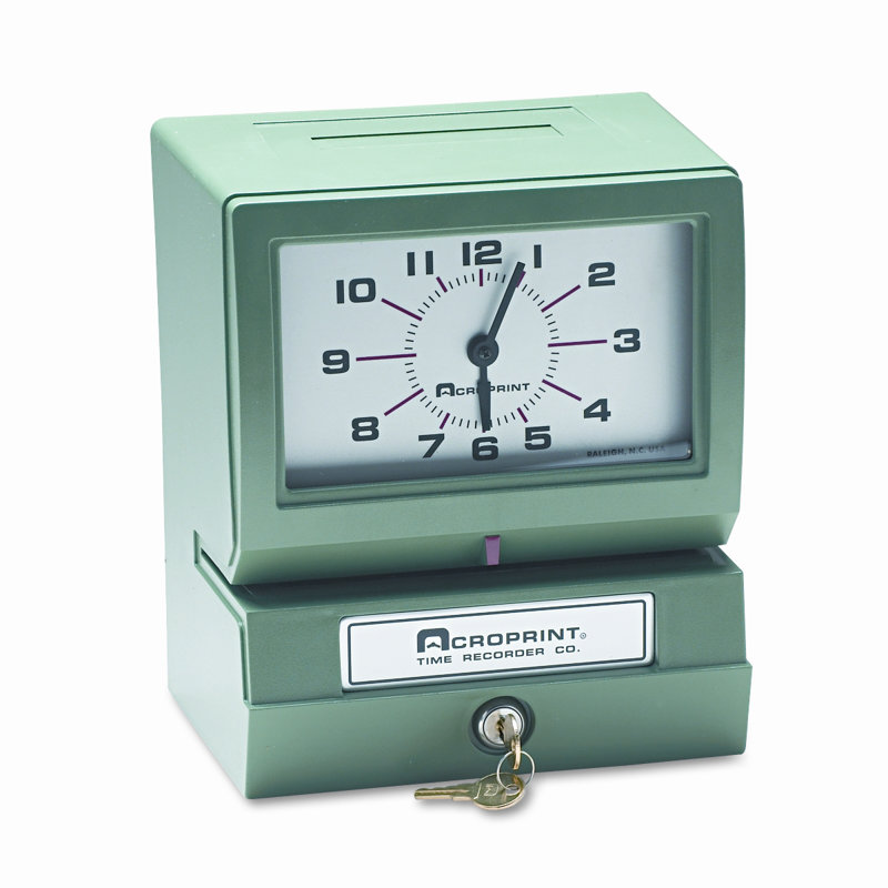Model 150 Analogue Automatic Print Time Clock with Month/Date/1-12 Hours/Minutes