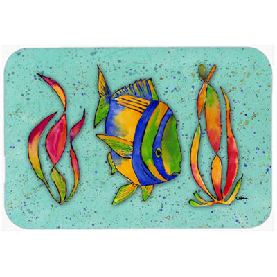 Caroline's Treasures Tropical Fish Glass Cutting Board