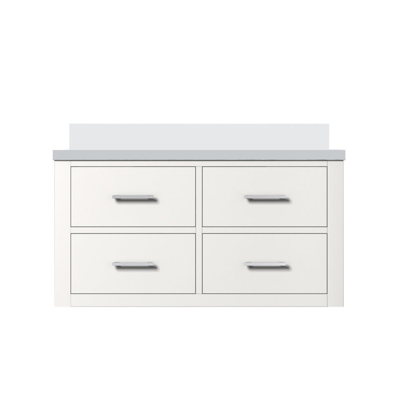 Meuble-lavabo simple blanc 36 po X P 22 po D, avec plateau en marbre de culture, Blanc