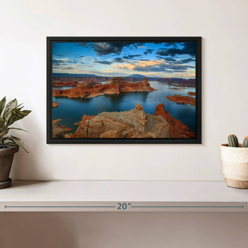 View From Alstrom Point, Floating Frame Black, 13" X 9"