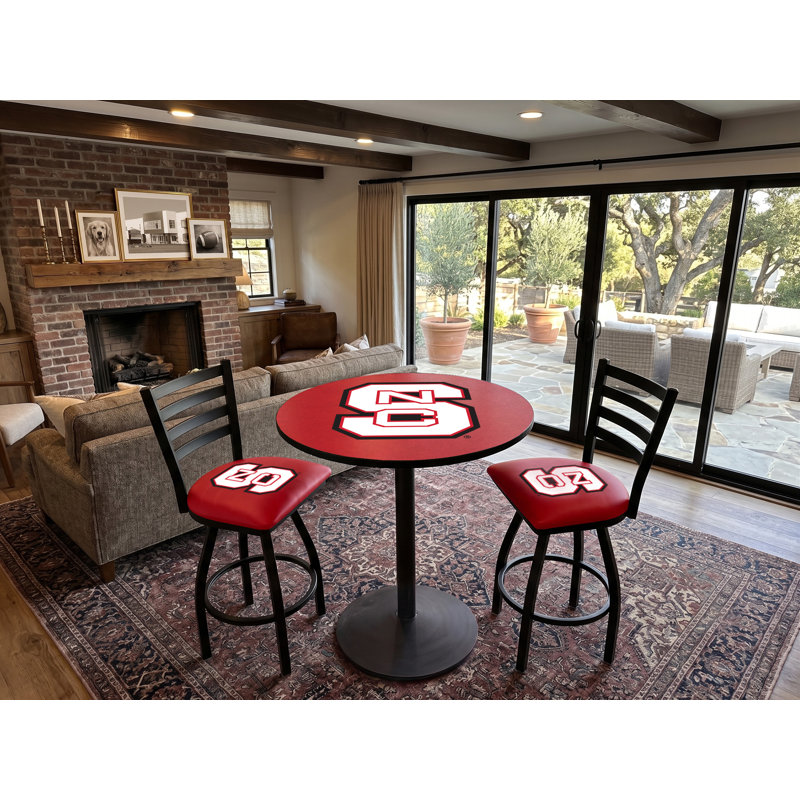 NCAA Swivel 30" Bar Stool, North Carolina State Wolfpack