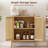 31.5‘’ Modern Coffee Bar Cabinet with Grille Doors and 2 Storage Shelves
