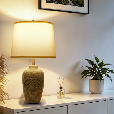 Modern Textured Ceramic Table Lamp Touch Control Lamp