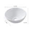 Lavabo de salle de bain vasque ovale en céramique blanche 16 "avec trop-plein Stufurhome