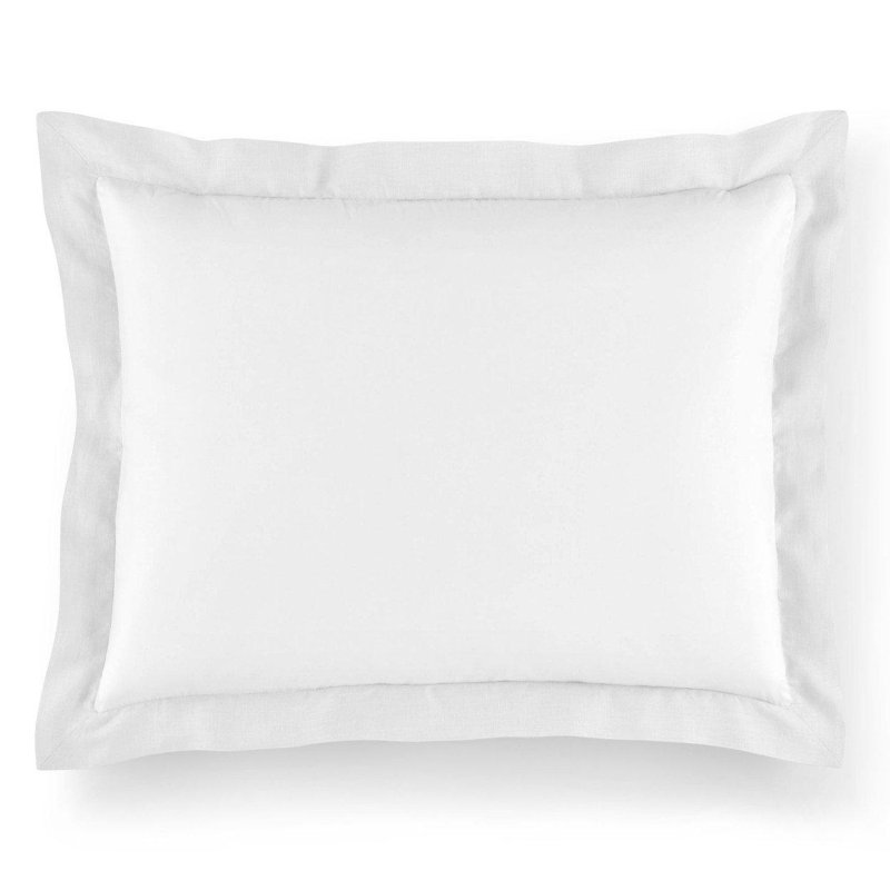 Mandalay Linen Cuff Sham, Euro, White