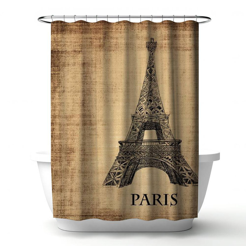 Shower Curtain CI149 – Polyester Shower Curtain, Dye Sublimation Print, 71" W × 74" L