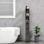 Armoire de rangement pour salle de bain de 54 po de hauteur, tour à linge autoportante avec tablette à 2 niveaux et tiroirs, rangement de plancher étroit-2042082765
